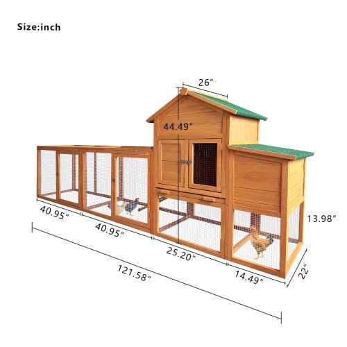 Chicken Coop with Nest Box and Removable Tray V670263