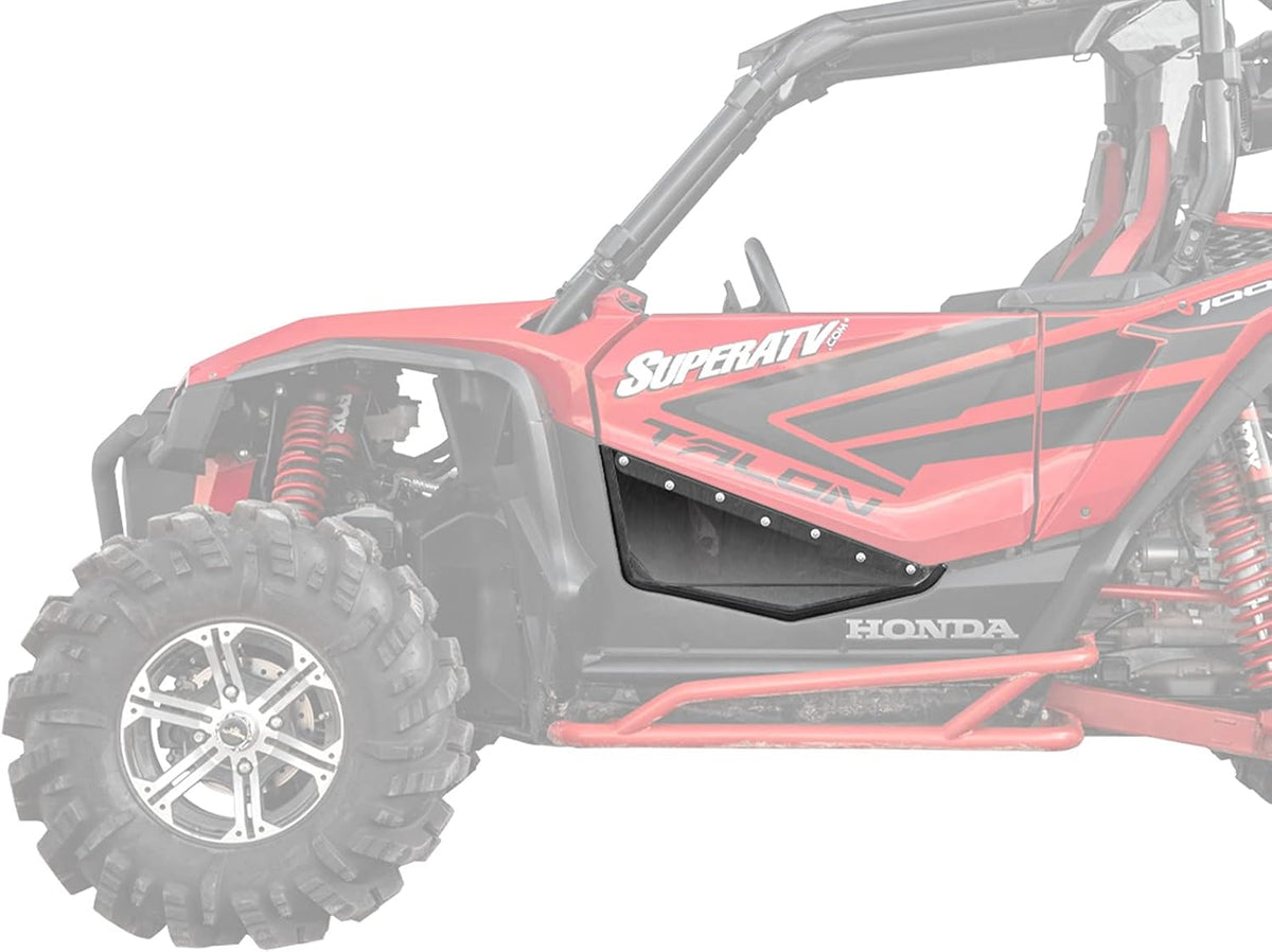 Clear Lower Doors for Honda Talon 1000X / 1000R / 1000X-4, 2 Front Lower Doors, 1/4” Clear Polycarbonate N93240
