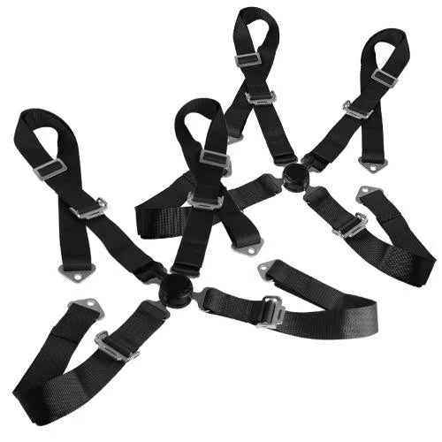Black 4 Point Camlock Seat Belt Harnesses Q640603