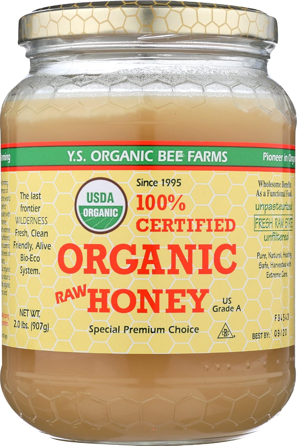 32oz Organic Raw Honey W8261
