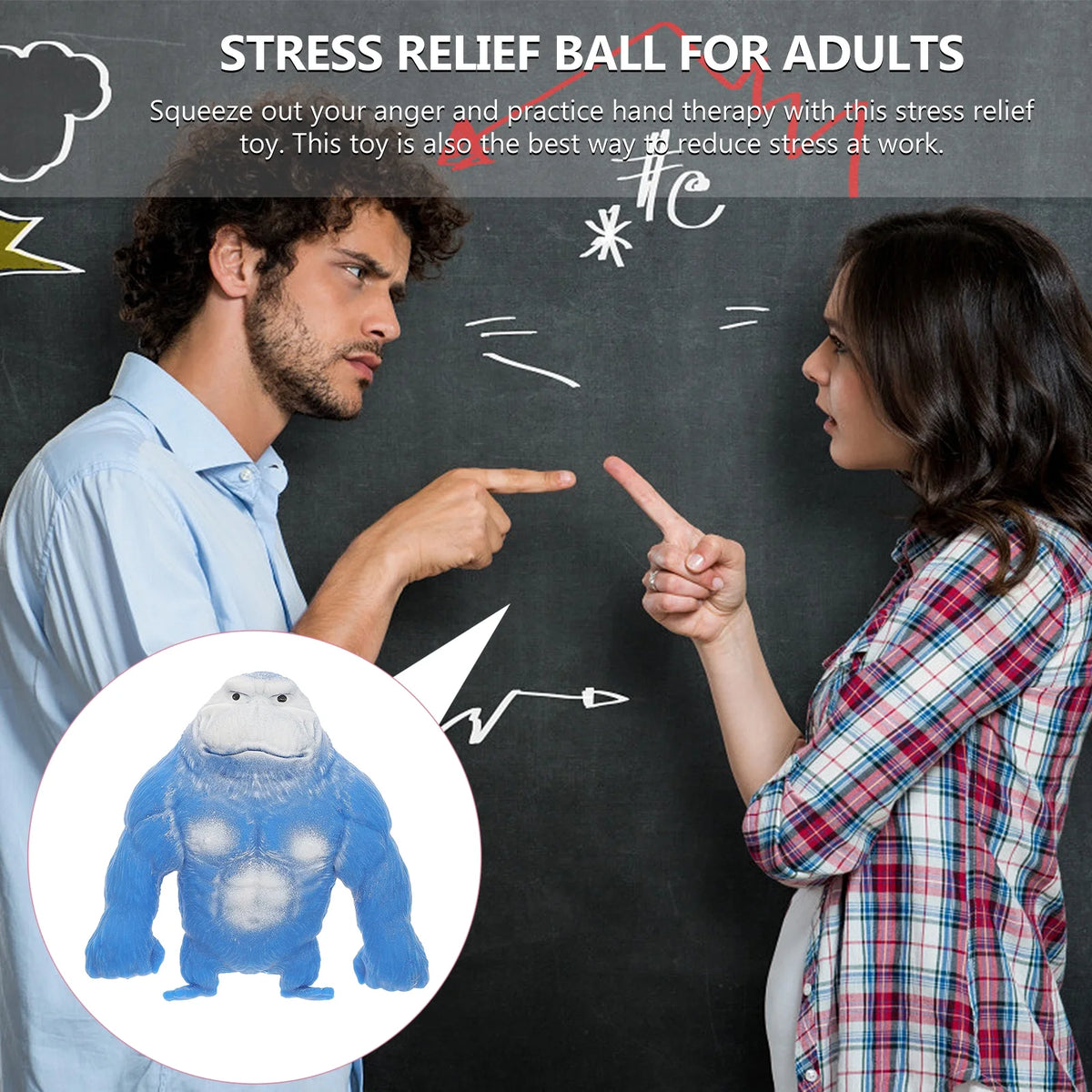 2 Count Gorilla Stress Toy Fidget Toy for Kids P842180