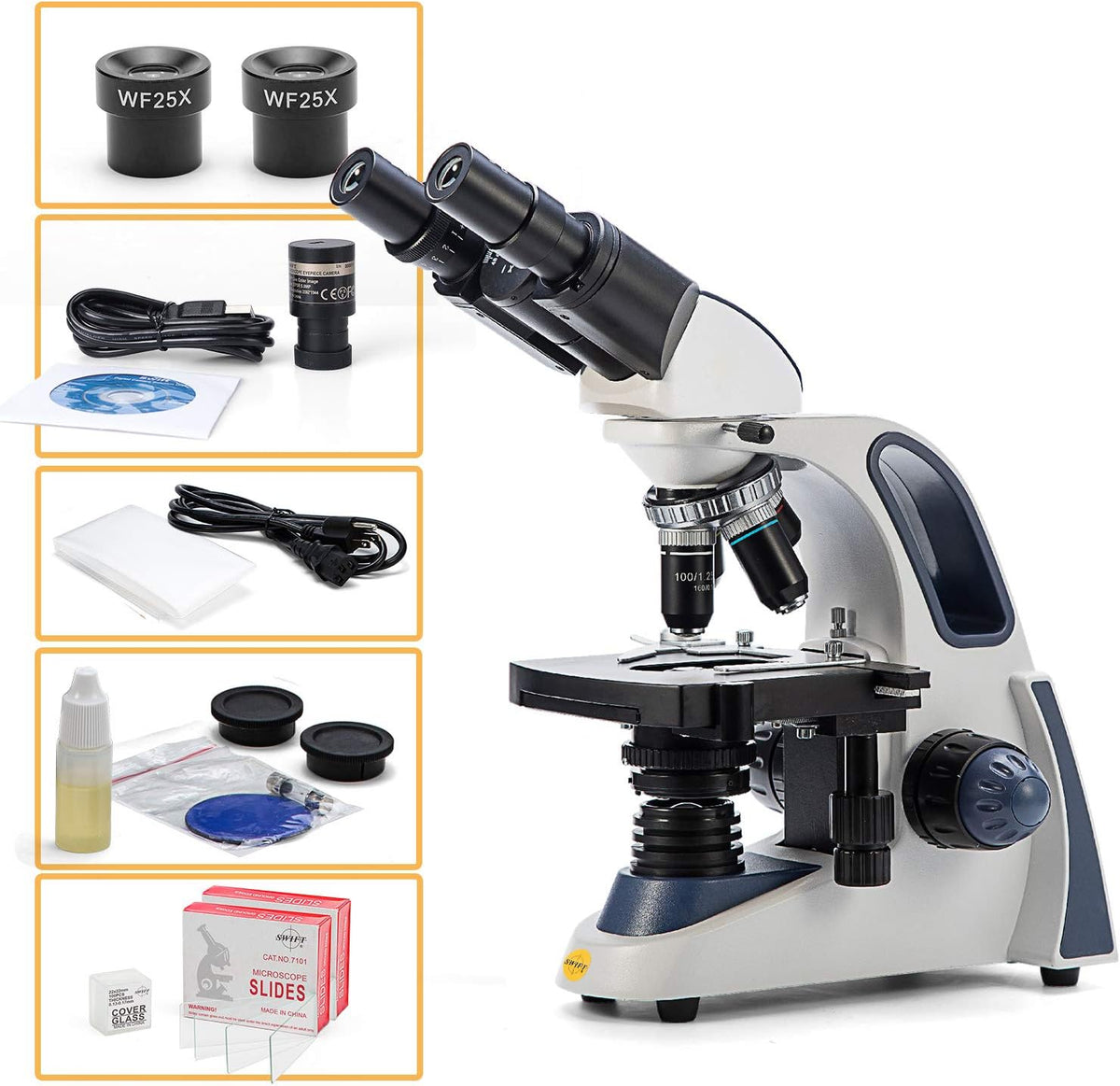 Binocular Compound Microscope with 5.0 mp Camera M324