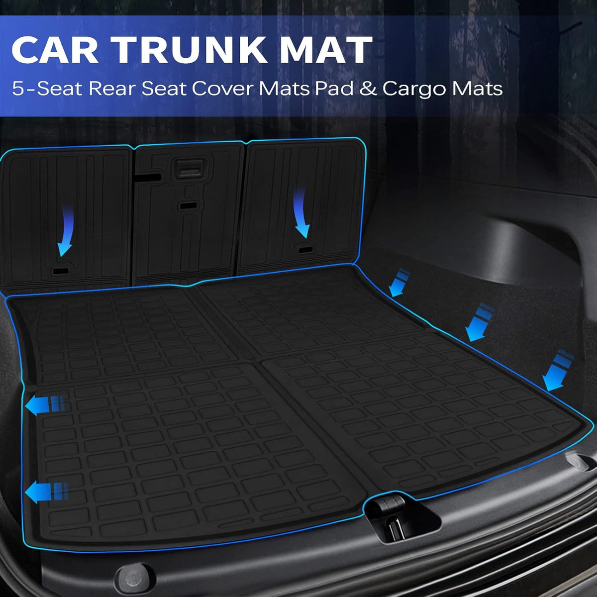 Black All-Weather Trunk Mats Cargo Liner G512592
