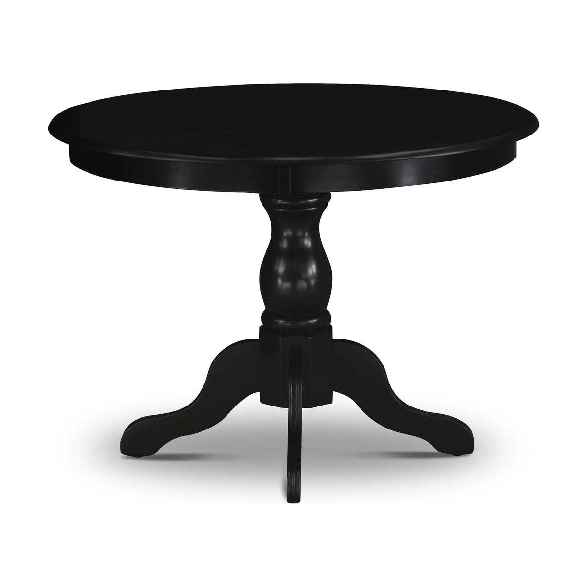 Black Wood Pedestal Dining Table I10948