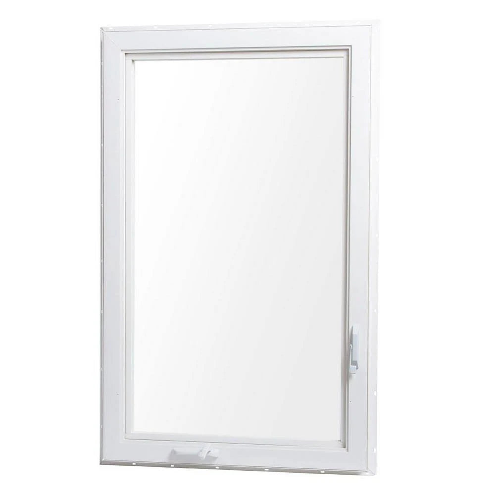 36 in. x 60 in. White Vinyl Casement Window with Screen B384387
