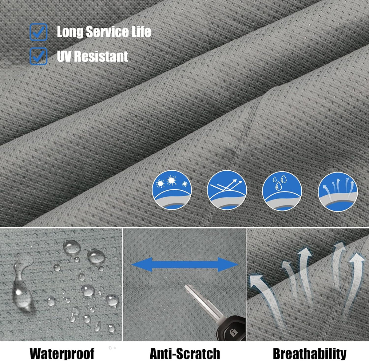 6 Layers Windproof UV Resistant RV Cover 30'1''-33' D54316