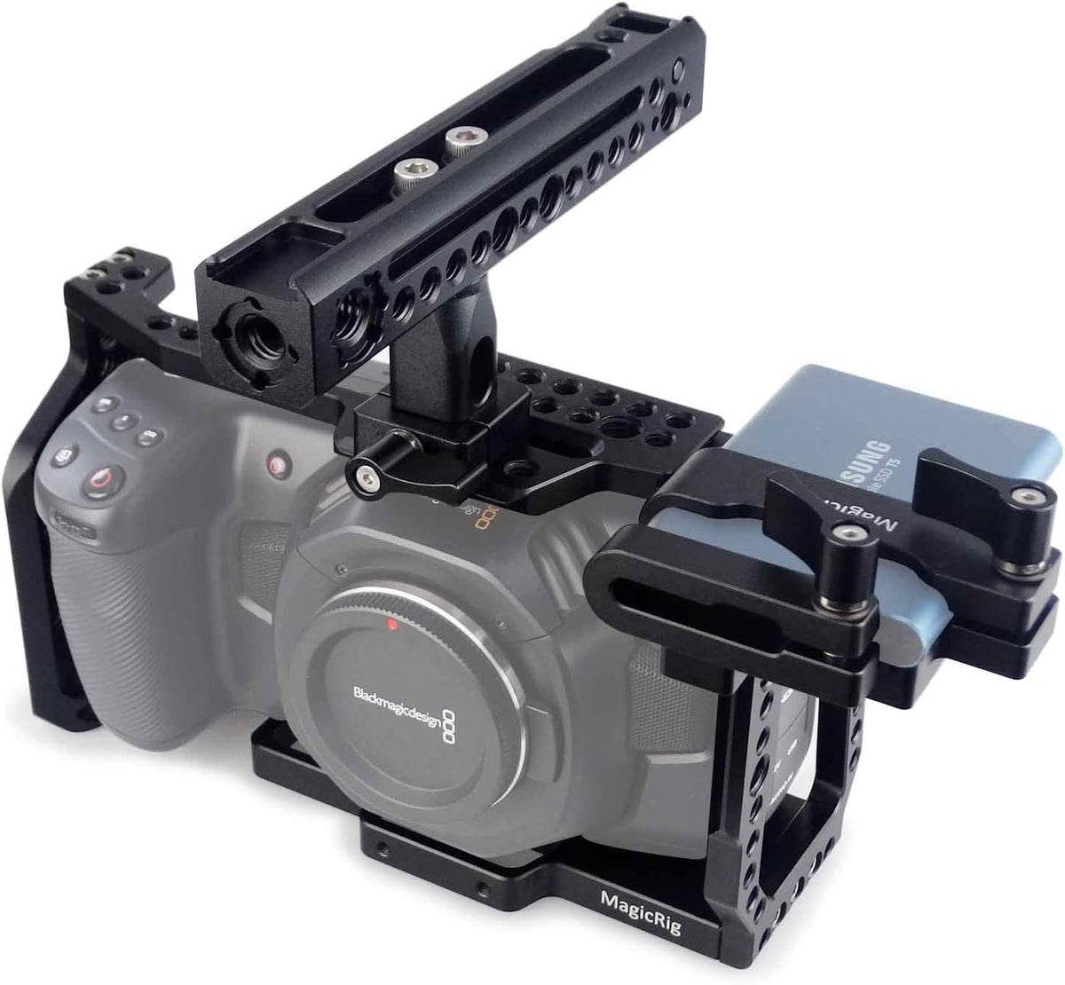 BMPCC 4K & 6K Cage with Rotating NATO Handle, T5 SSD Mount K89563