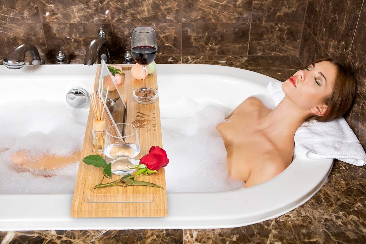 Bamboo Bathtub Caddy Tray, Pack of 2 M862