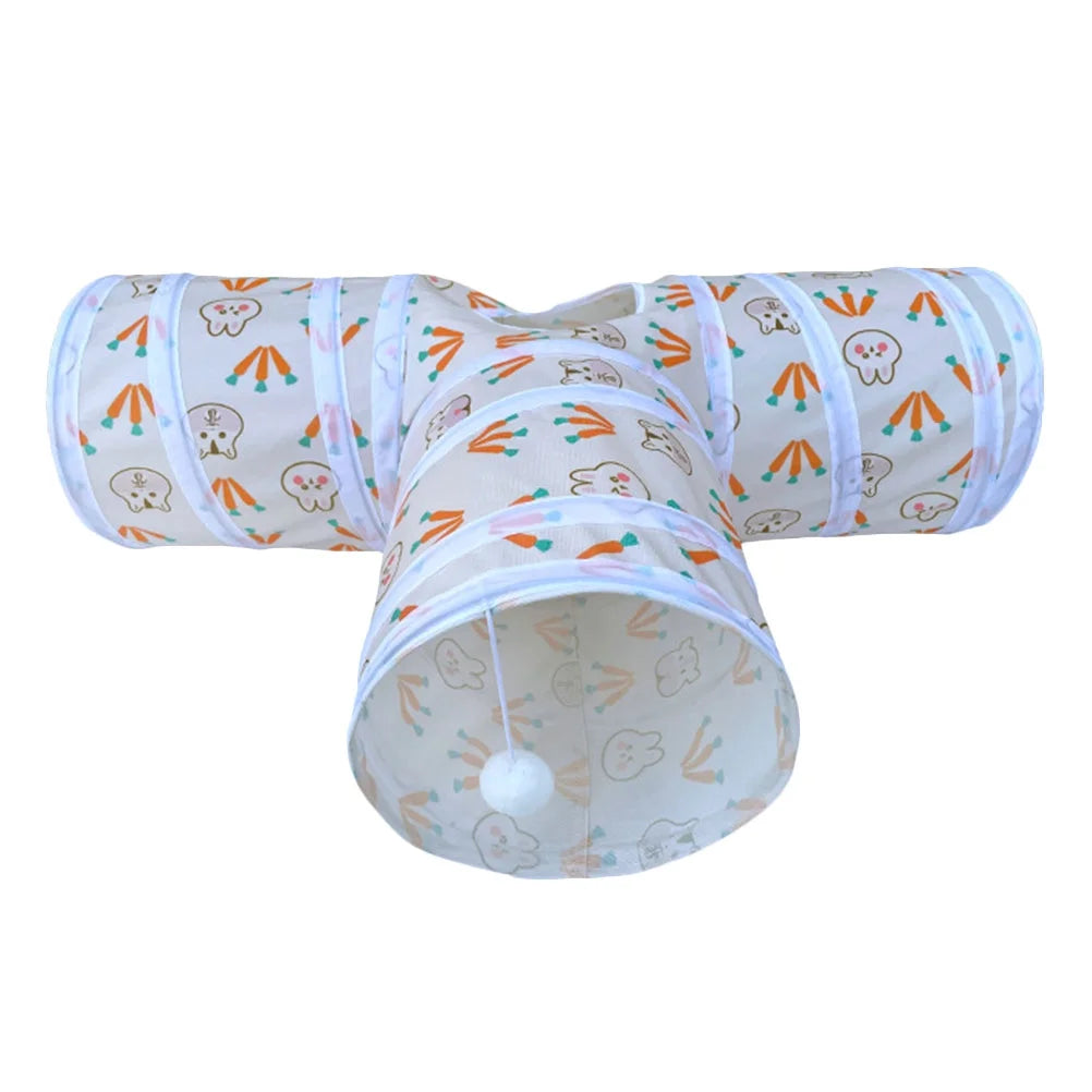 Cat Tunnel Tube Pet Hideaway Play Tent for Cats O574164