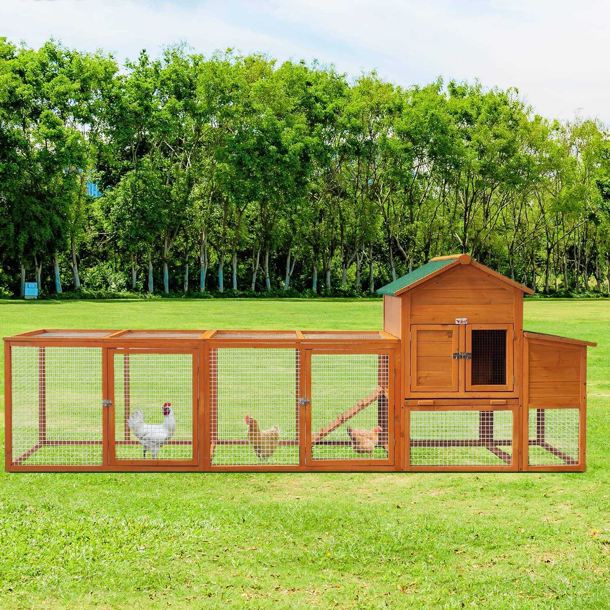 Chicken Coop with Nest Box and Removable Tray V670263