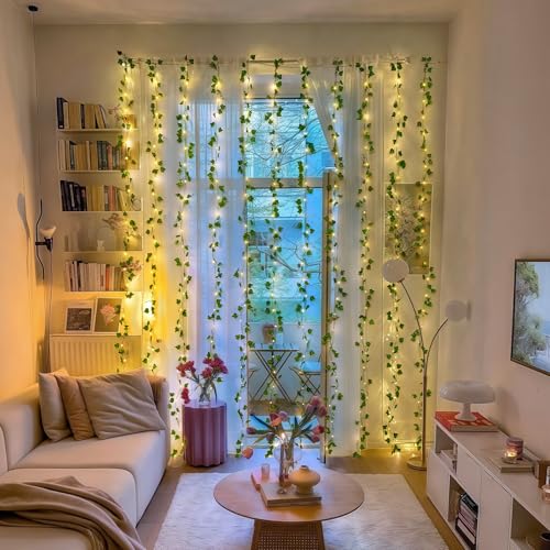 200 LED Artificial Ivy Leaf Fairy Lights with Remote F60640
