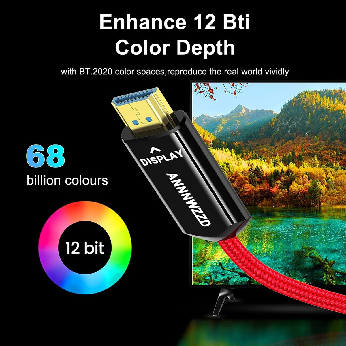 8K HDMI 2.1 Fiber Optic Cable, 328FT/100M O42322