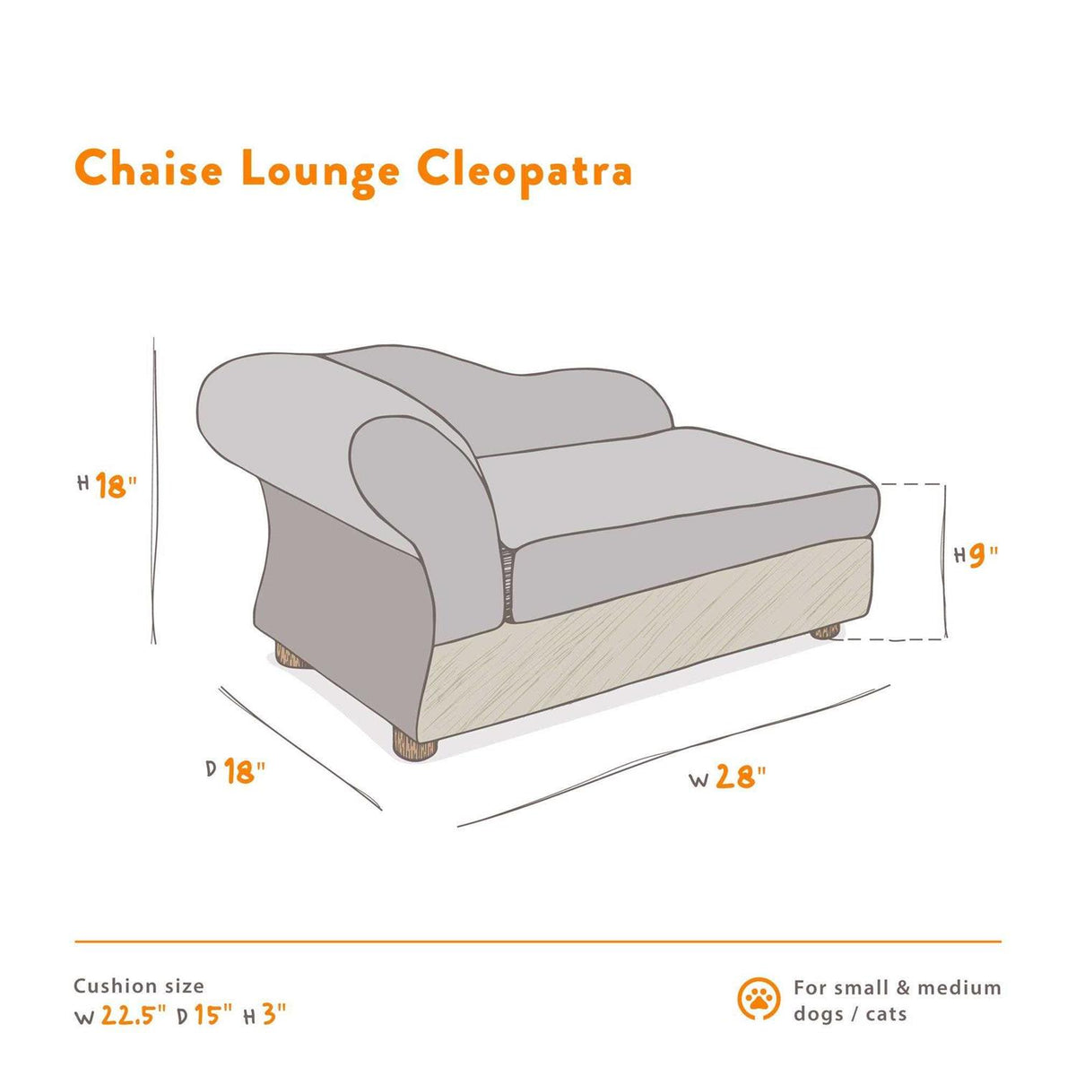 Chaise Lounge Pet Bed O21963