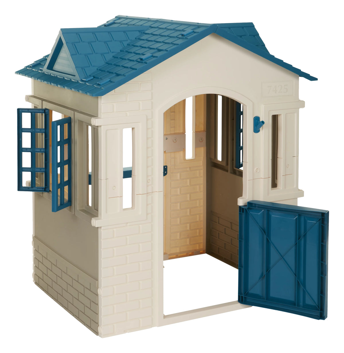 Blue Kids Pretend Playhouse with Working Door and Windows E349337