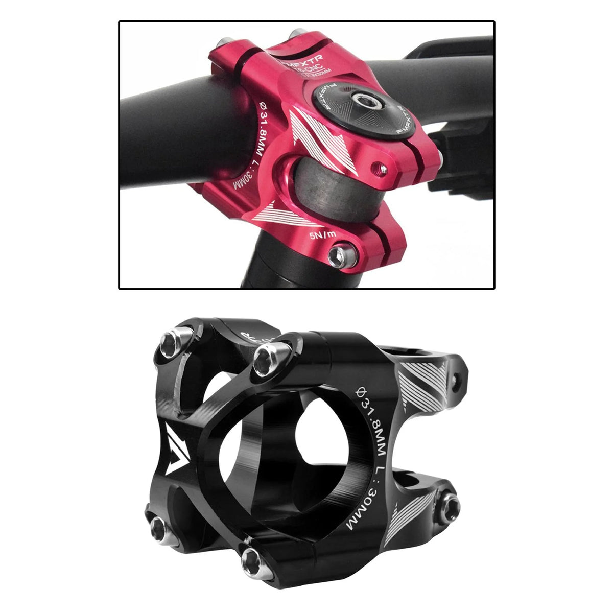 31.8mm 28.6mm 1-1/8 Riser Stem Replacement Handle Bar Bridge black Y557517
