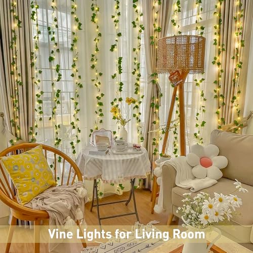 200 LED Artificial Ivy Leaf Fairy Lights with Remote F60640