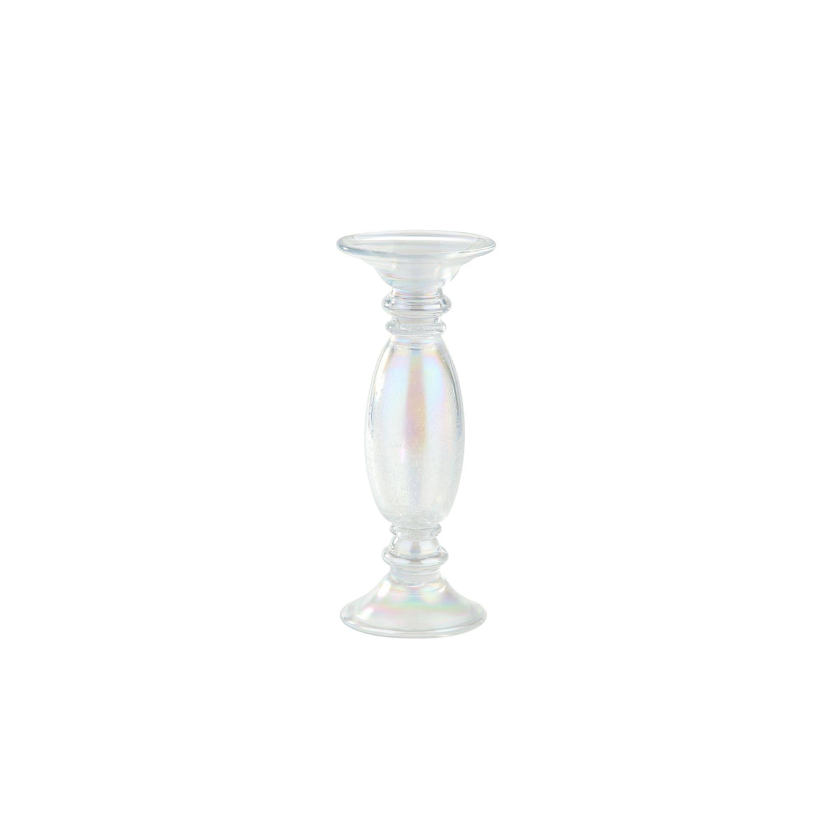 Clear Hand Blown Glass Candle Holder N612367