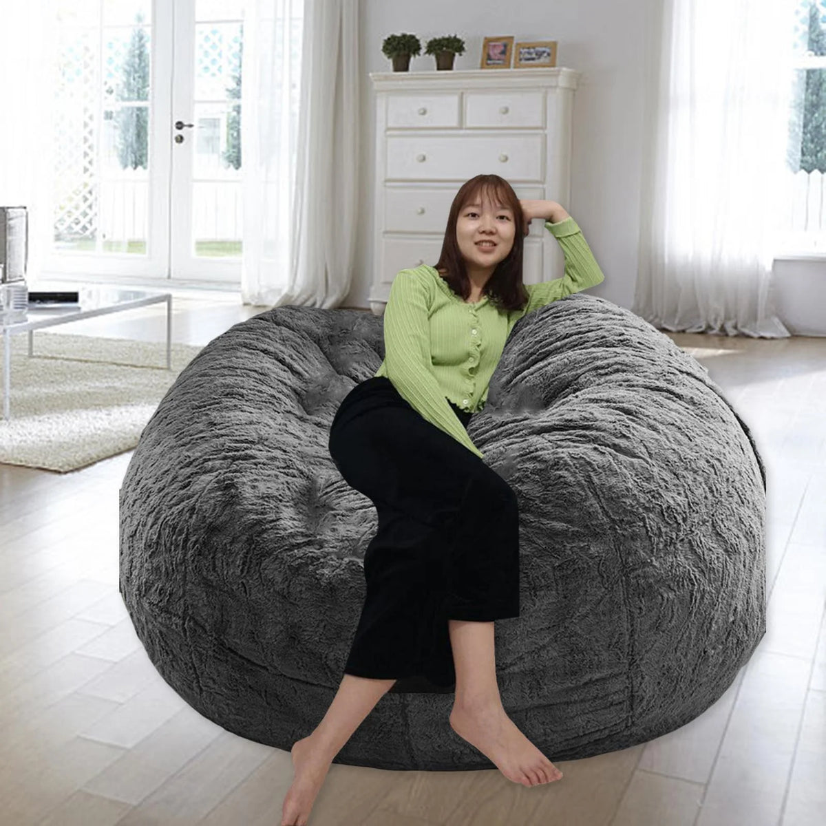 Dark Grey Artificial Leather Sofa U9472