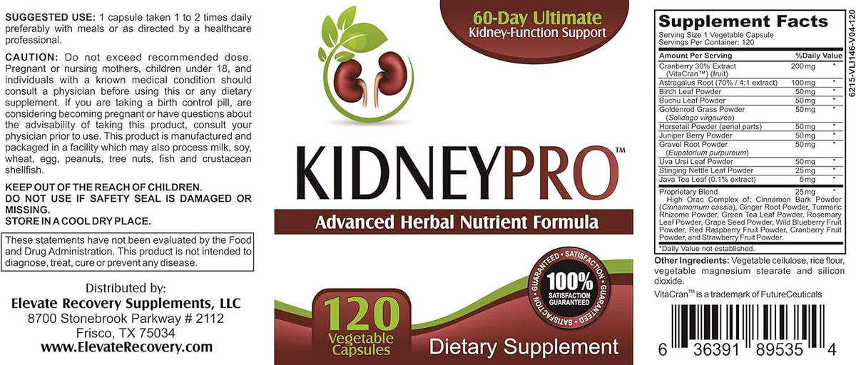 21 Kidney Health Supplements, 120 capsules T285