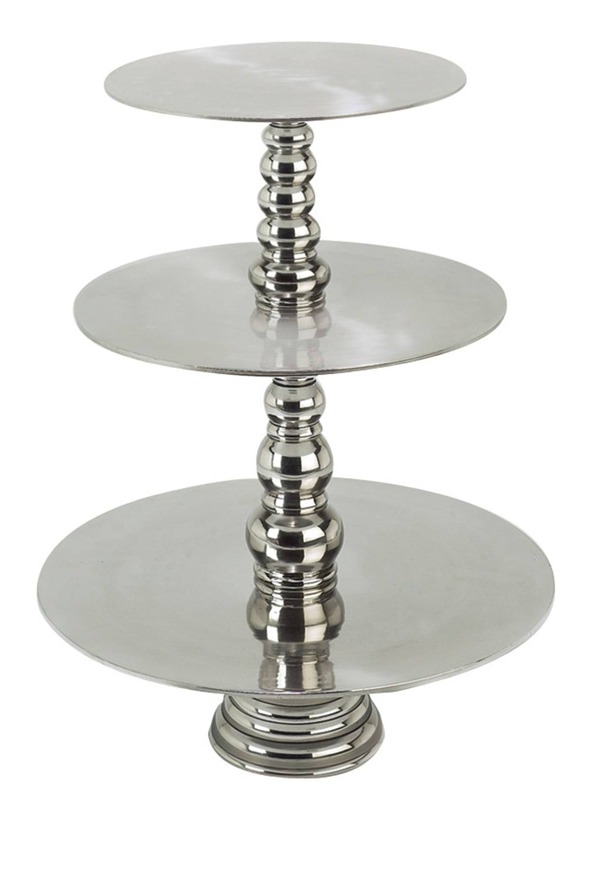 23 Inches High Aluminum 3/TIER Cake Stand E85112