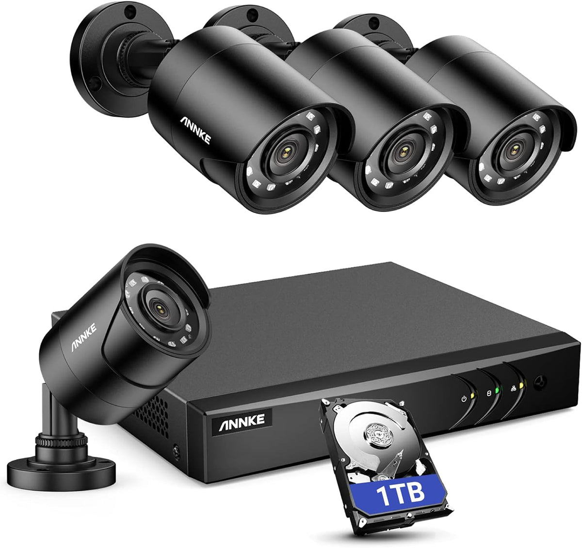 8CH 5MP Lite Surveillance Security Camera System with 4pcs Wired CCTV Cameras, 1TB Hard Drive X43048