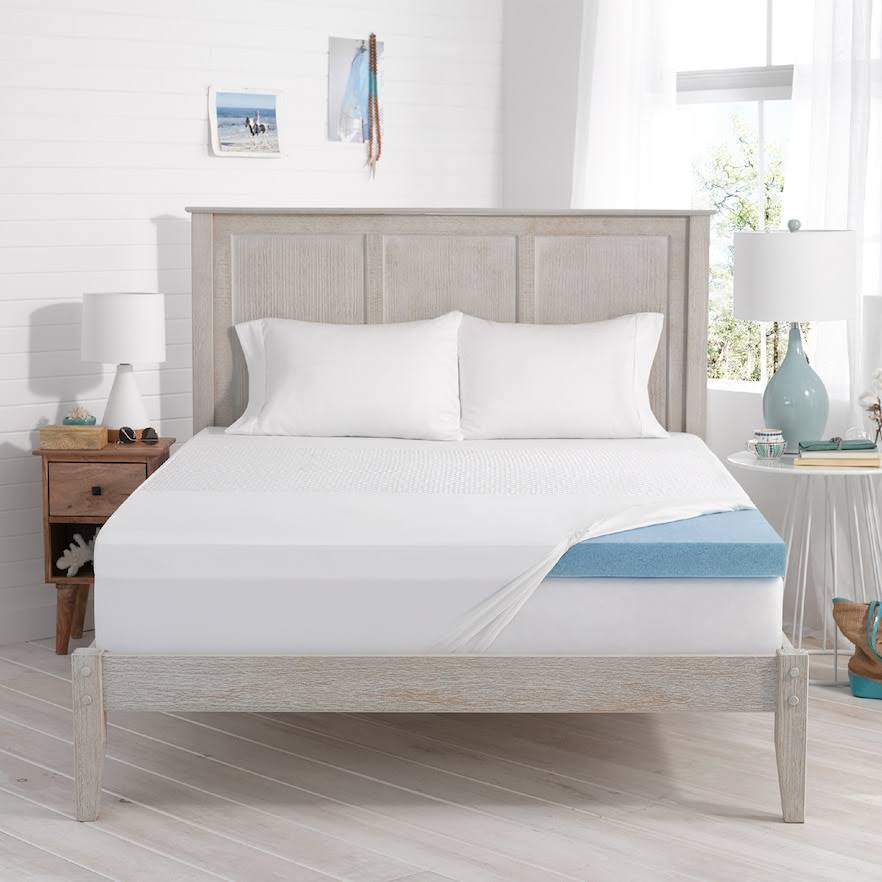 3-Inch White King Memory Foam Mattress Topper Y91889