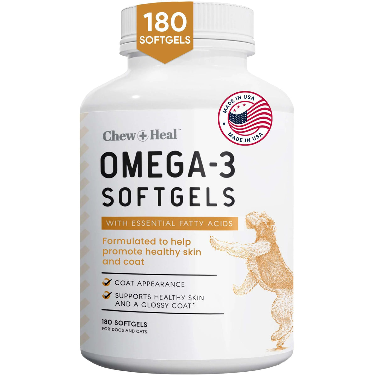 1000 mg Omega 3 Fish Oil Softgel Capsules for Dogs U3336