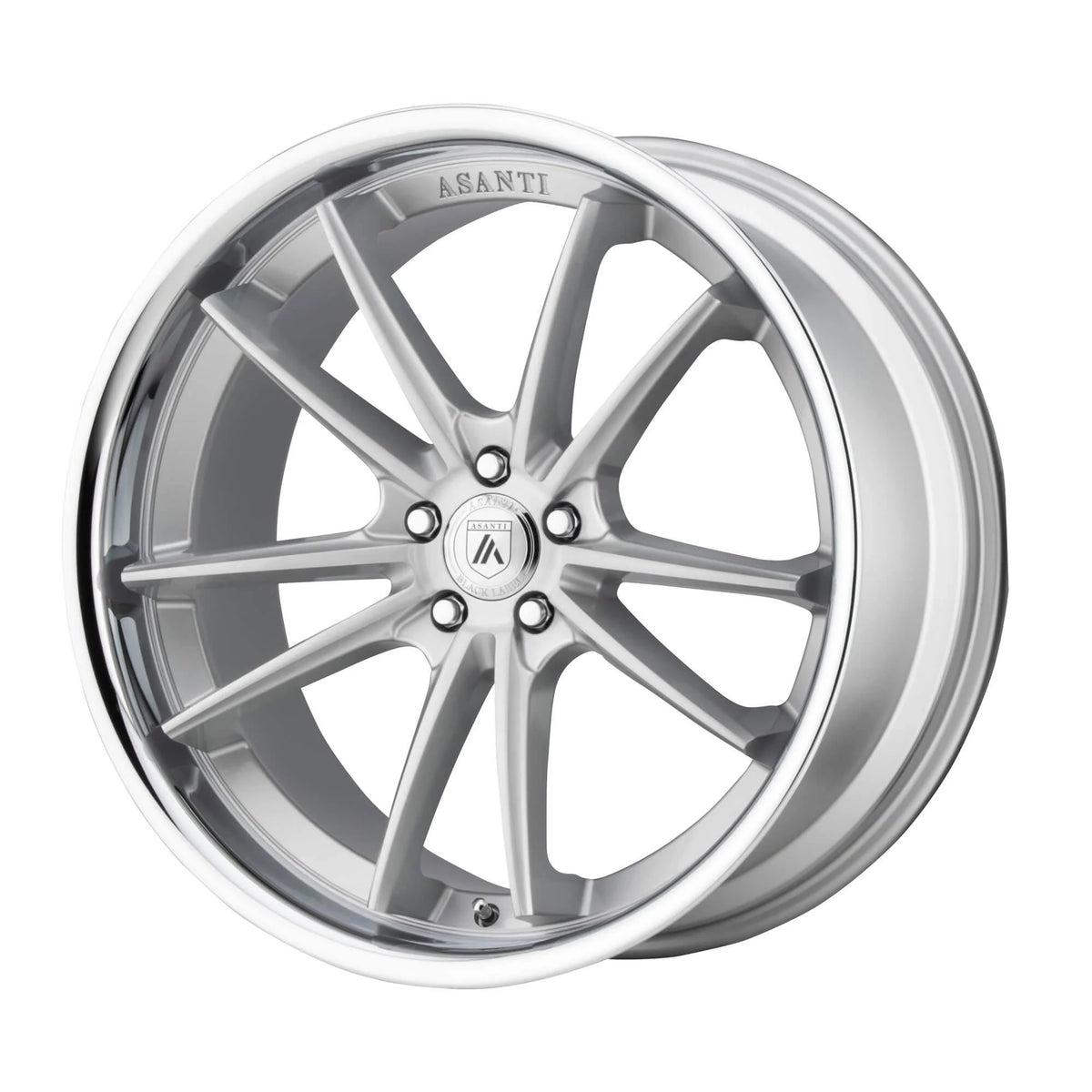 24x9 5x115.00 Brushed Silver Wheel with Chrome Lip J3524