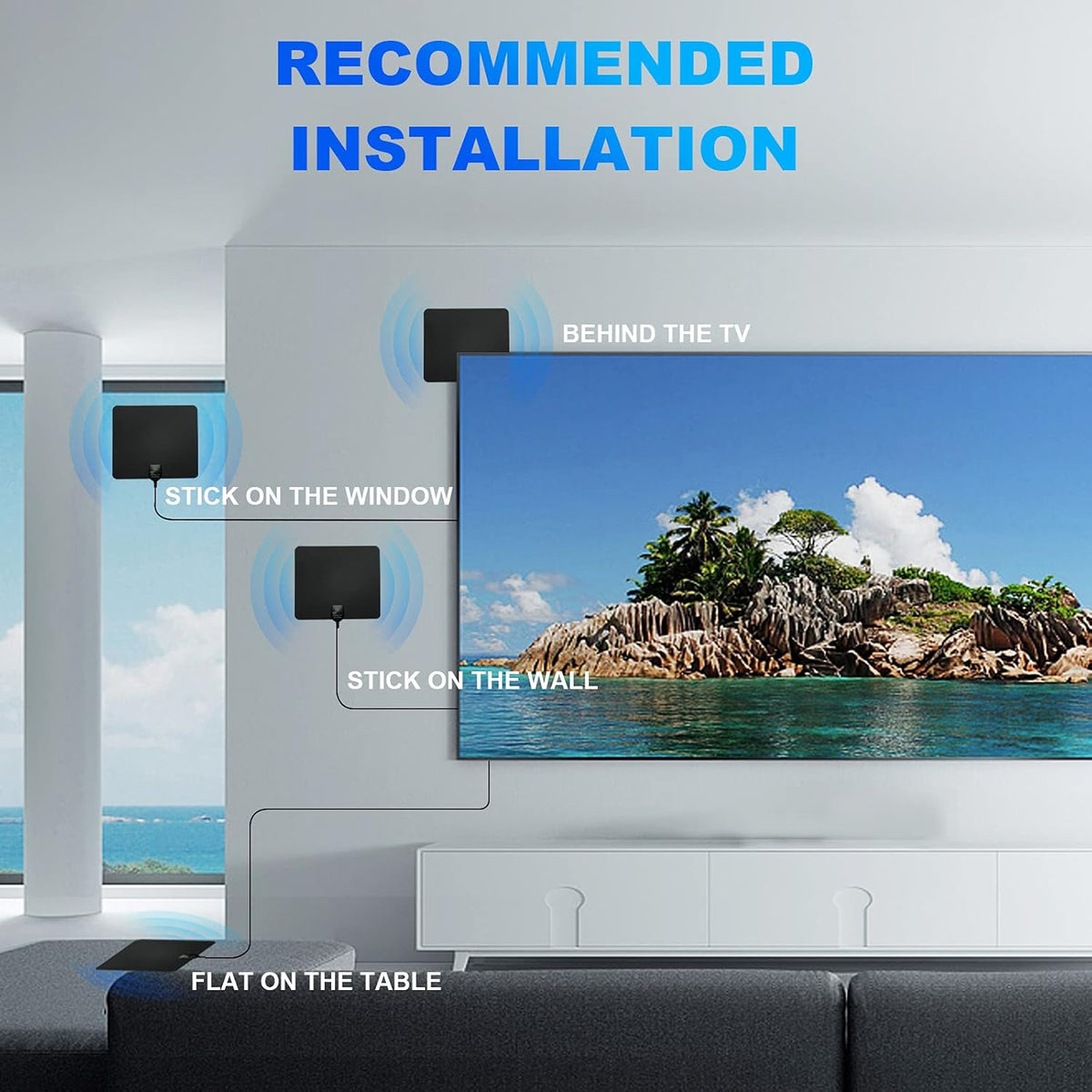 Amplified HD Digital TV Antenna with Signal Booster S206
