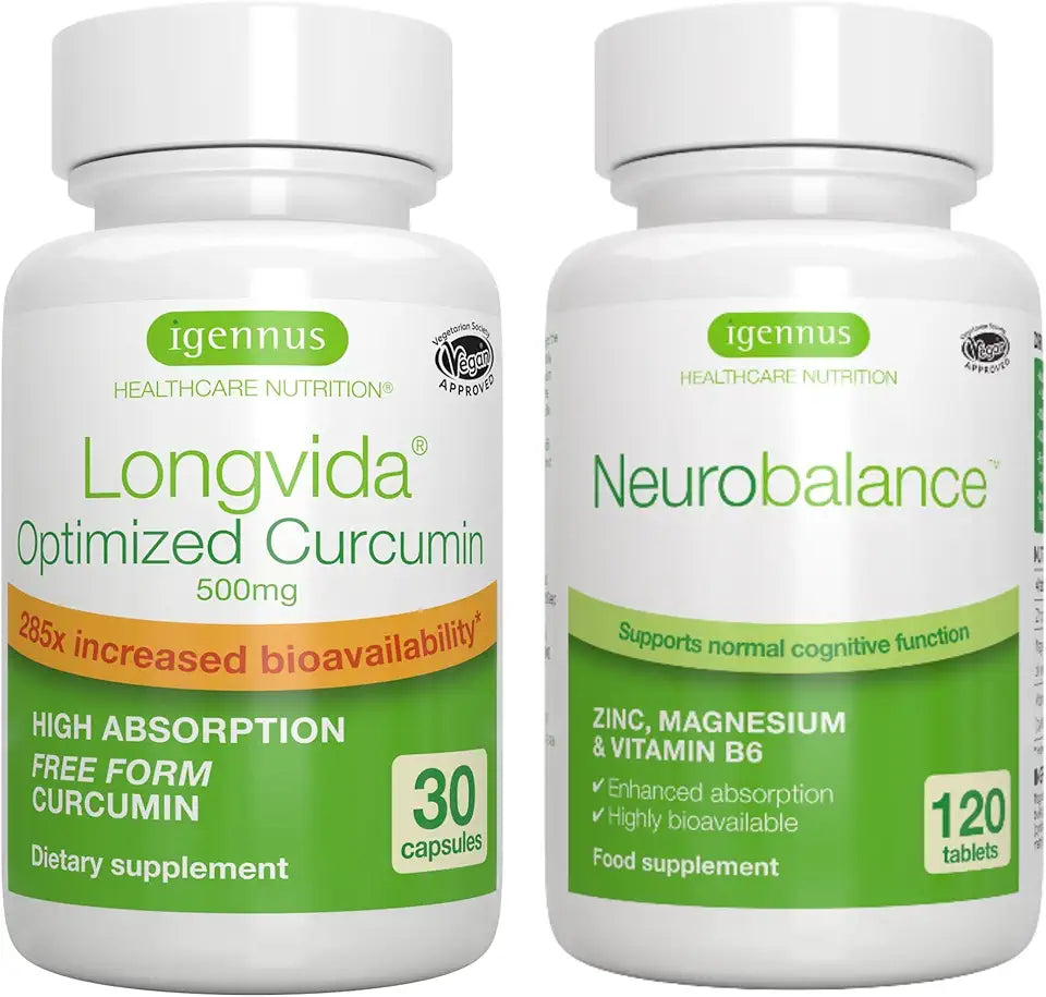 500mg Curcumin Zinc Magnesium B6 Vegan Bundle D121197