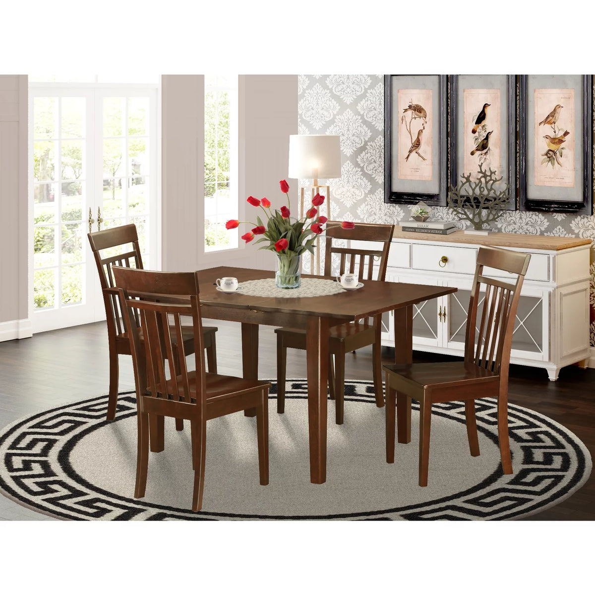 5 Piece Mahogany Dinette Set X2820