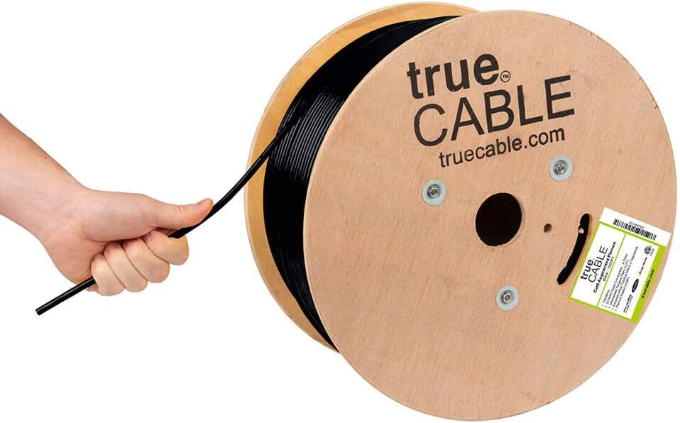 1000ft White 23AWG 4 Pair Solid Bare Copper Bulk Ethernet Cable K74535