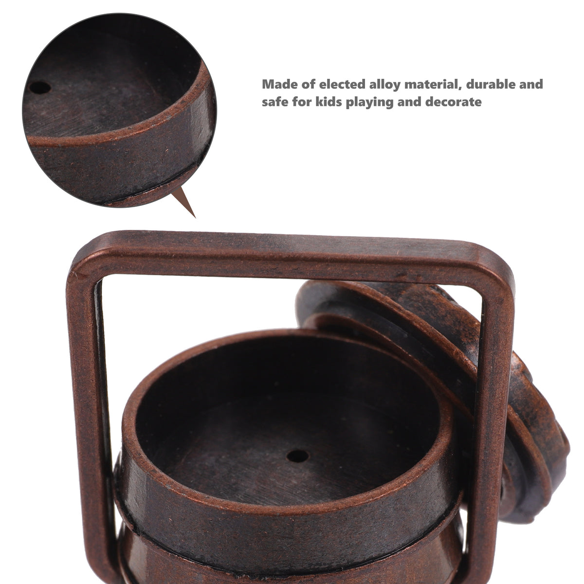 3pcs Small Metal Basket Miniature Doll House Decor A290948