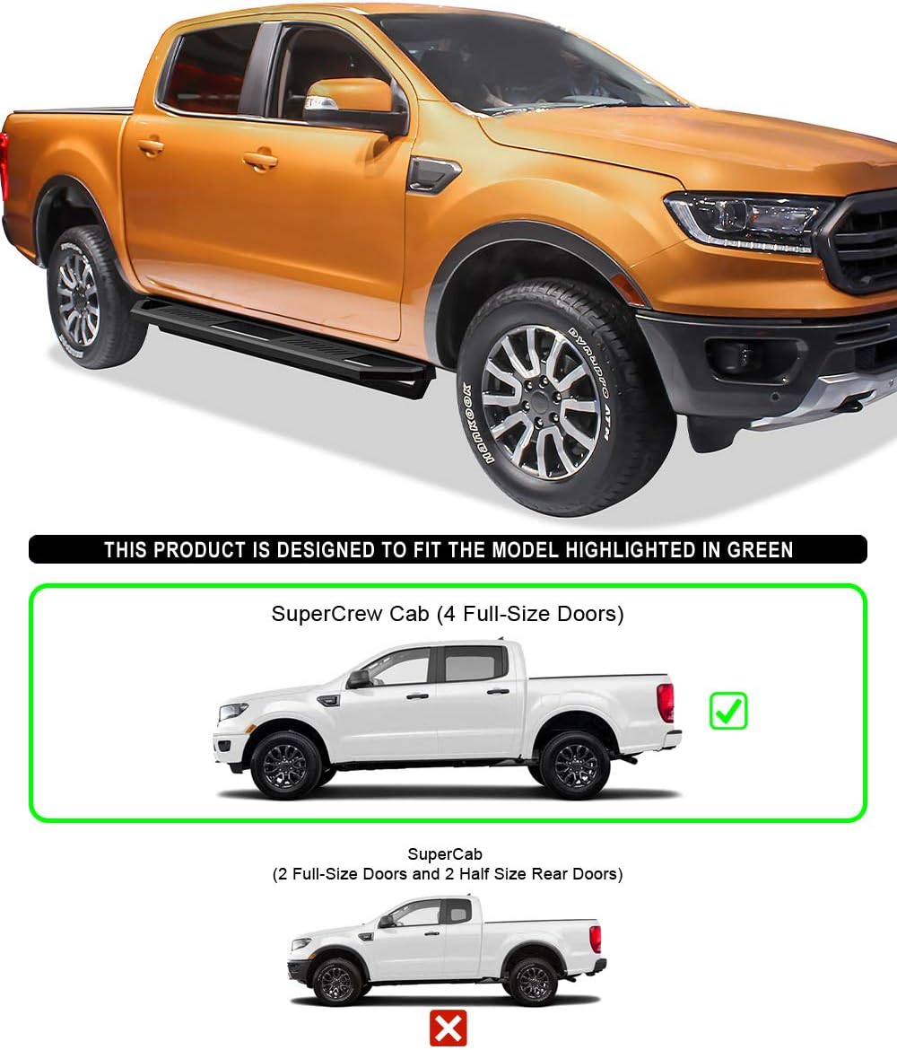 6.5in Aluminum Running Boards Side Steps O3427