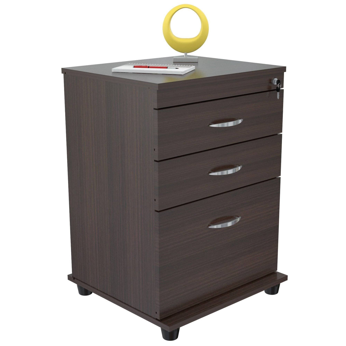 3 Drawer Espresso File Cabinet Y192556