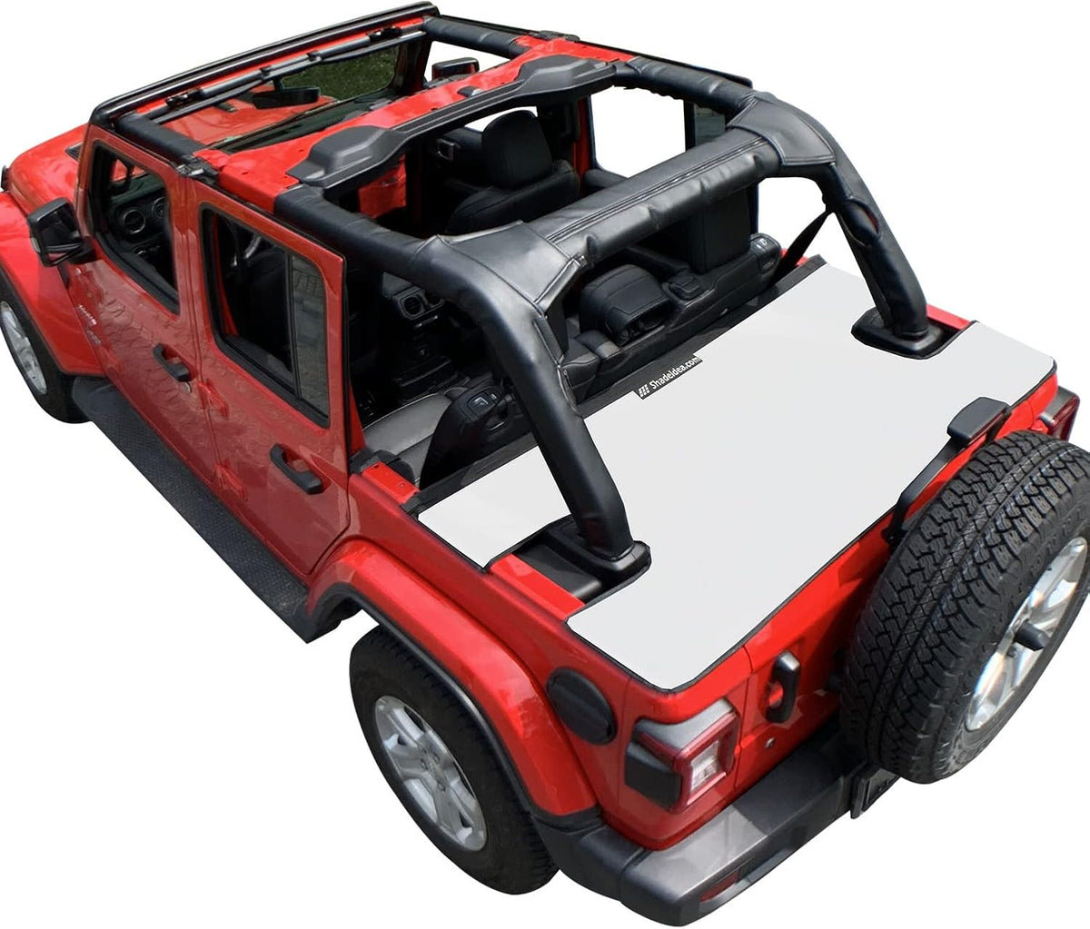 Black Vinyl Tonneau Cover for Jeep Wrangler JLU 4 Door H1116