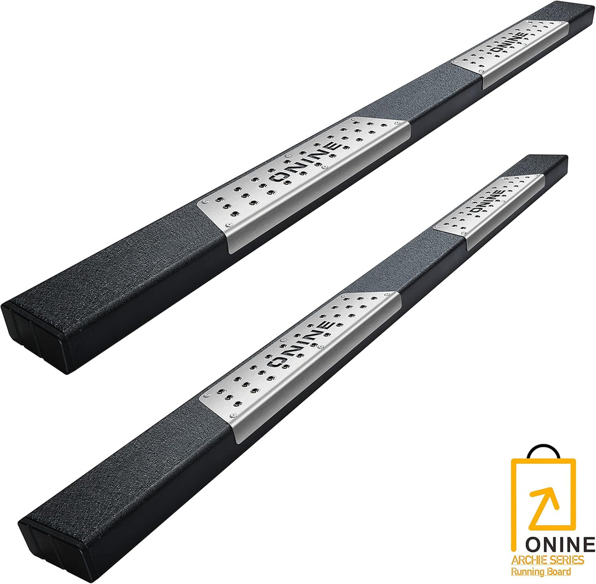 6" Texture Black Running Boards Side Steps Nerf Bars D59959