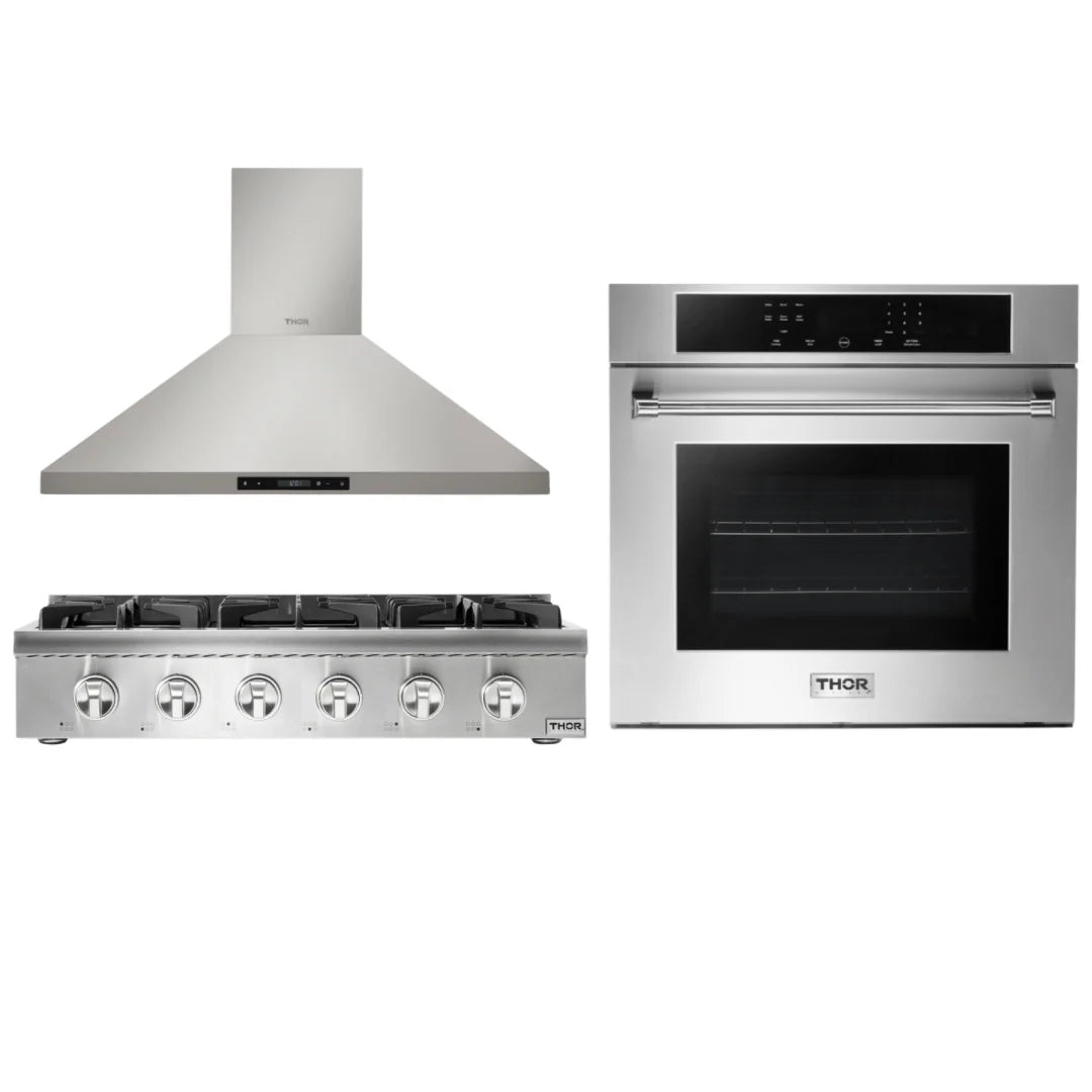 36 Gas Cooktop, Range Hood, Wall Oven Y986