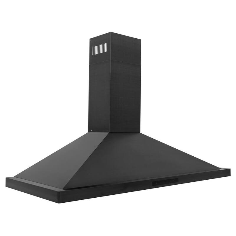 Black Stainless Steel 42 in. 400 CFM Convertible Wall Mount Range Hood I9285