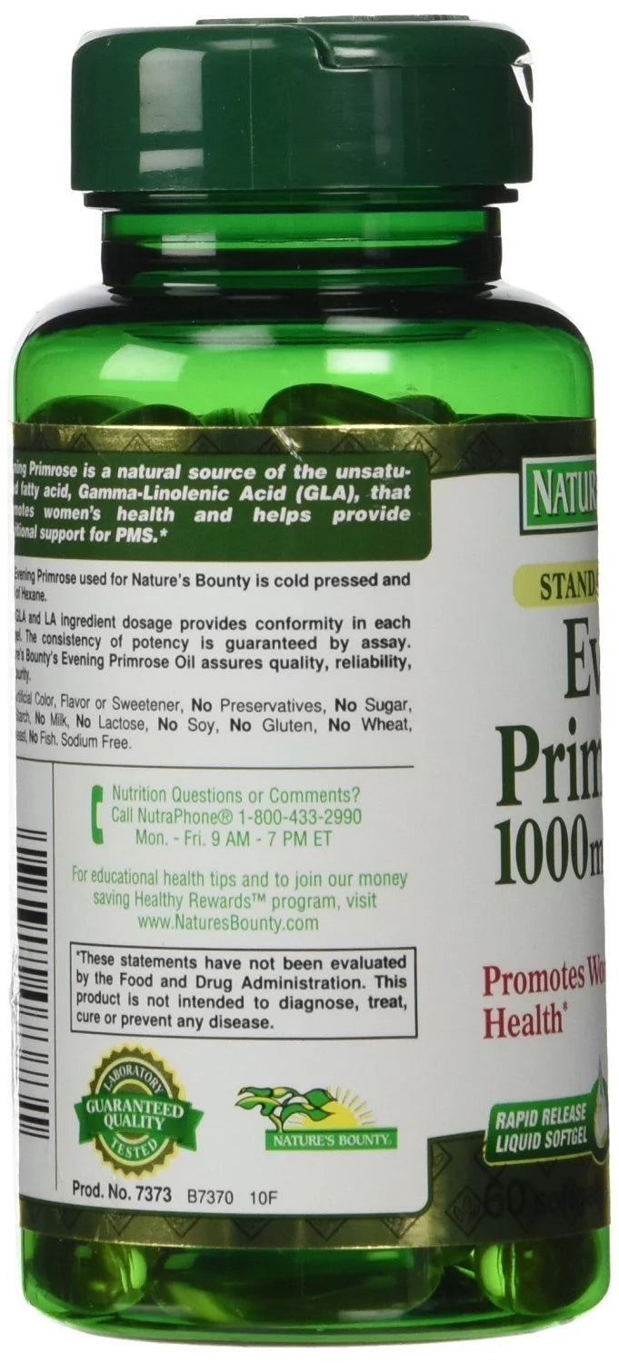 6 Pack Evening Primrose Oil 1000 mg Softgels 60 ea F59531