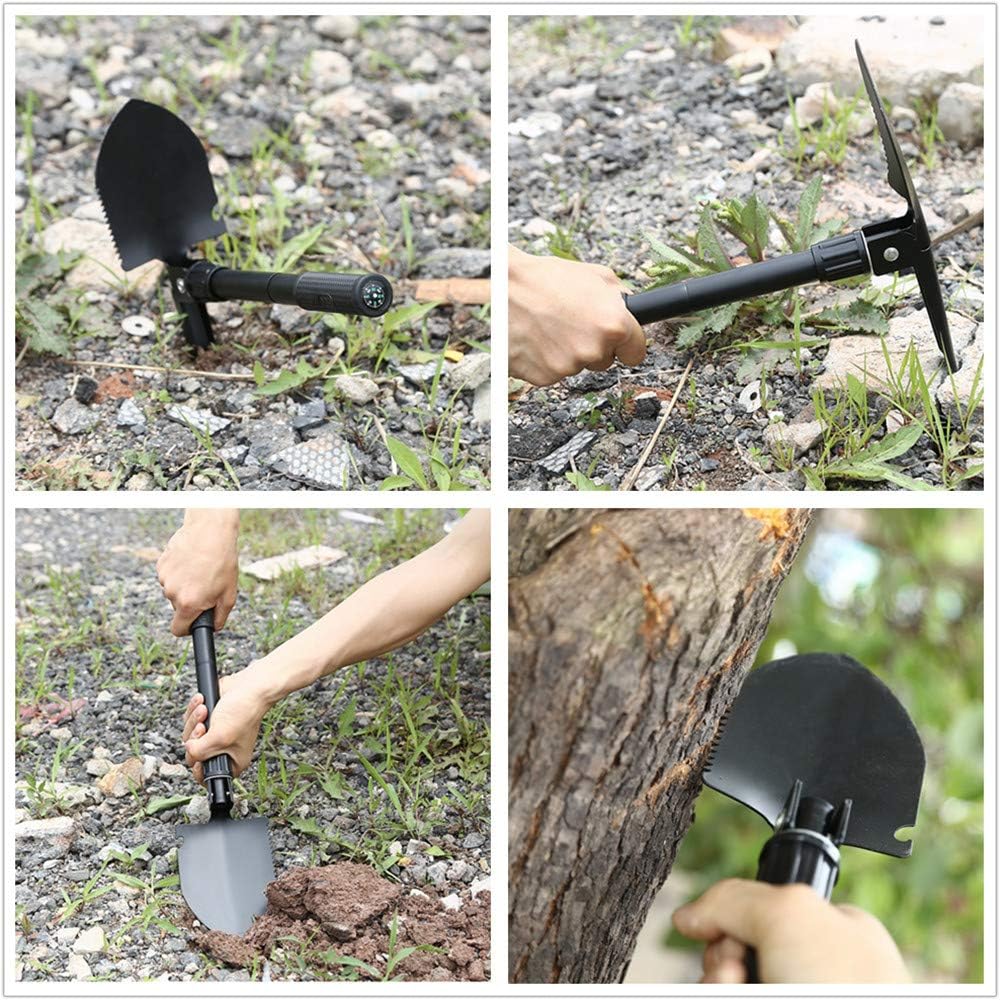 124 Pcs Emergency Car Kit with Tow Strap and Folding Survival Shovel S211