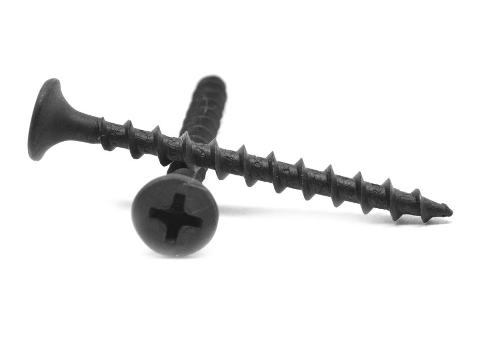 #6 x 1x22 Fine Thread Drywall Screw Phillips Bugle Head Black Phosphate V69834