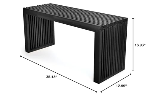 Bamboo Dining Bench, 35 inch Solid Bamboo Bench G683