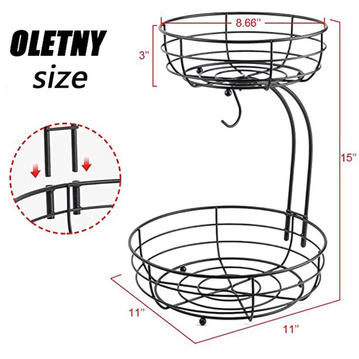 2-Tier Fruit and Vegetable Stand H5064