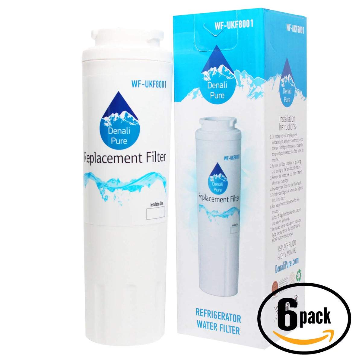 6 Pack Refrigerator Water Filter L900635
