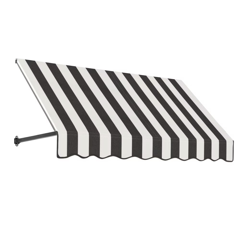 Black/White Stripe Acrylic Fixed Awning G99843