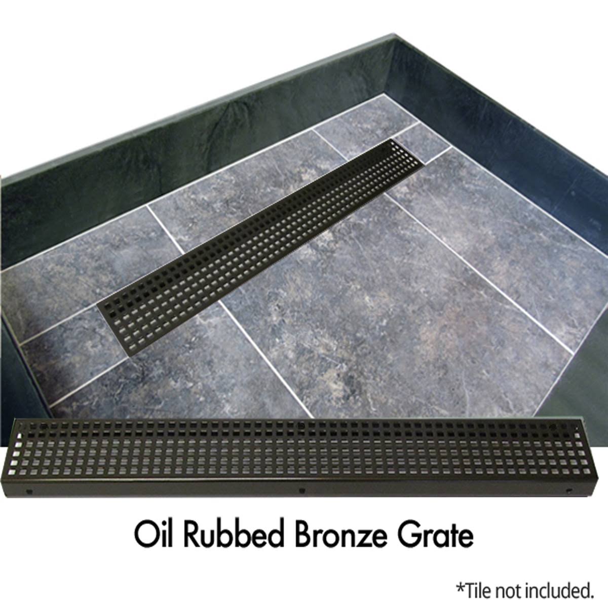 Bronze Shower Base with Grate F802