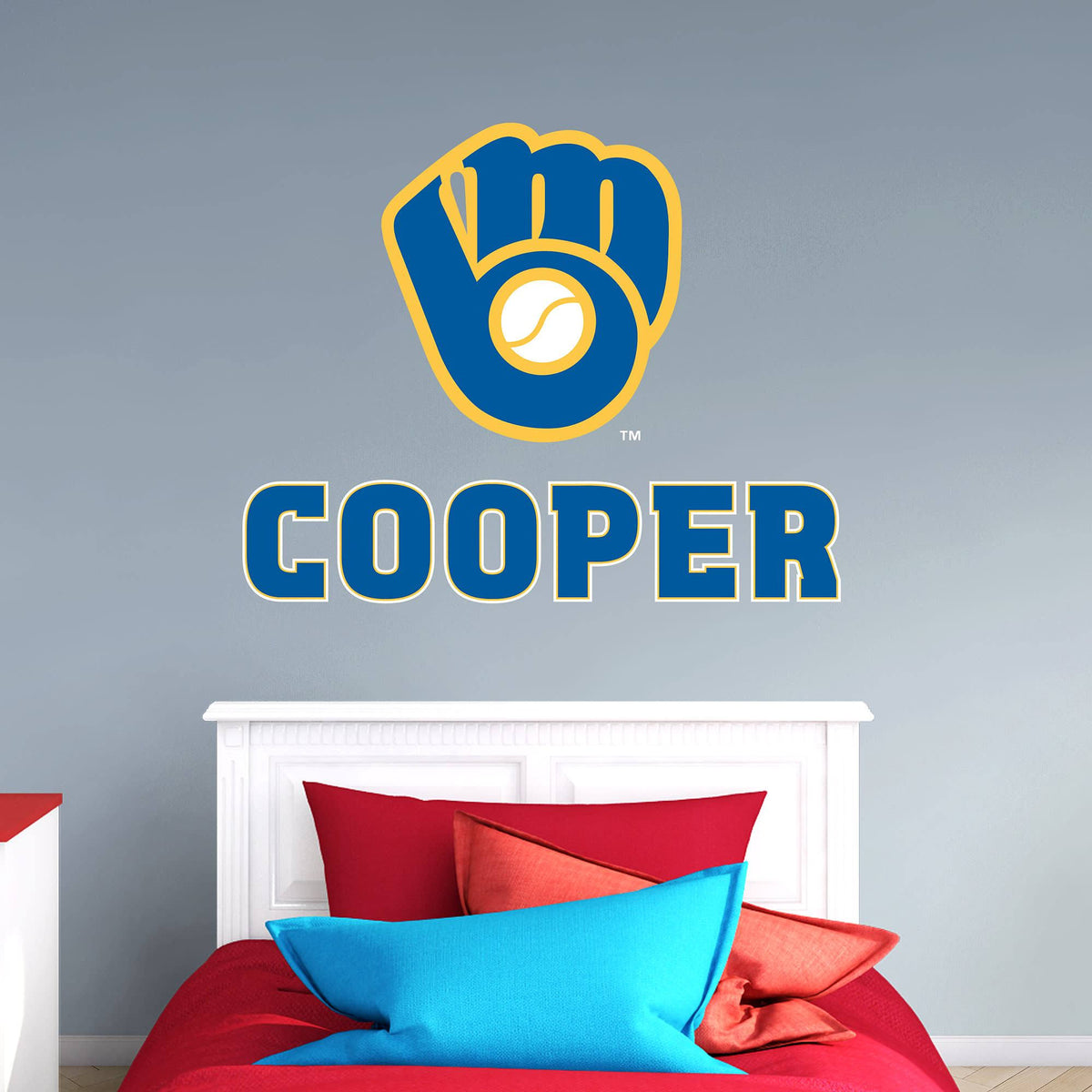 Blue Wall Decal V2542