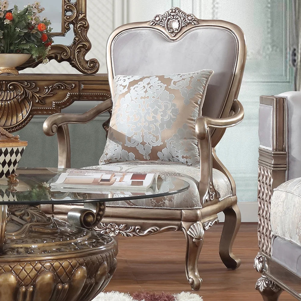 Bronze Finish Sofa Set 3Pcs Y163