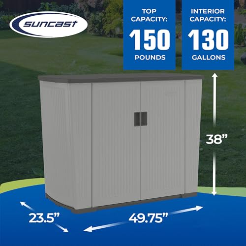130 Gallon Dove Gray Outdoor Storage Shed V79729